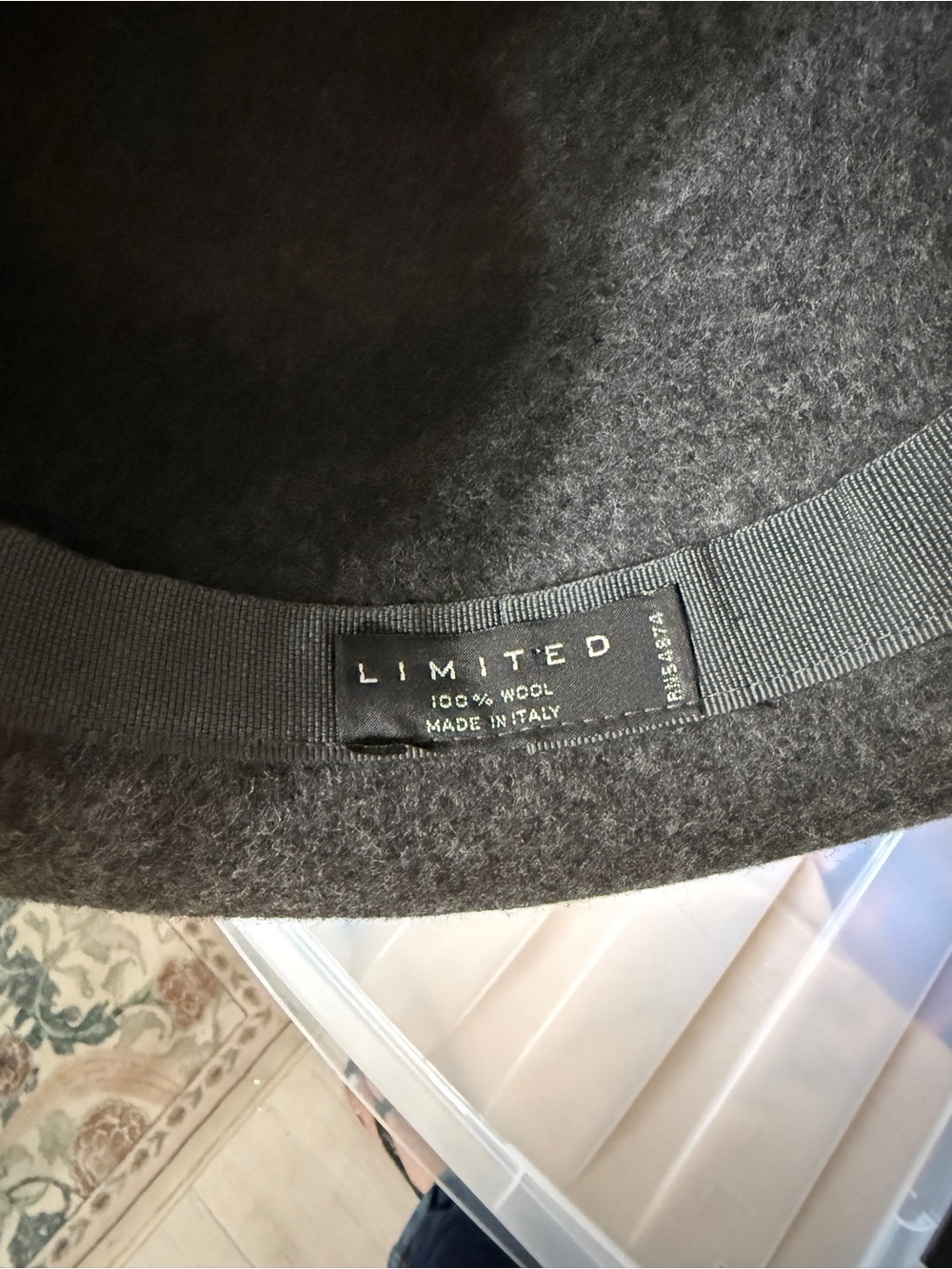 The Limited Charcoal Wool Felt Bowler Hat - Picture 3 of 3